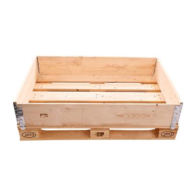 China Corrosion Protection Widely Used Galvanized Steel Hinge Wooden Box Collar Pallet for sale