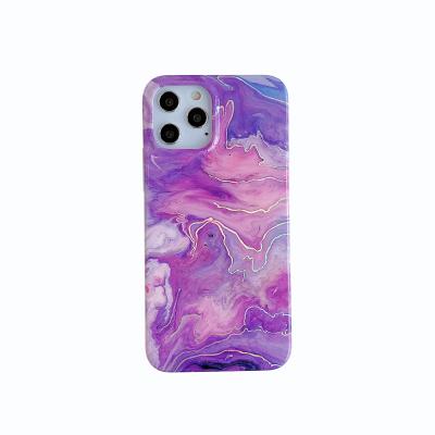 China Marble Laser Pattern Shockproof Silicone Soft Phone Case For iPhone 12 Phone Case for sale