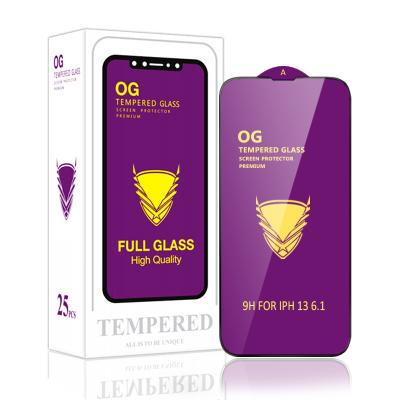 China AluminumHD 9H Anti-fingerprint Tempered Glass Film Big OG Curve Screen Protector For Iphone 13 For Samsung A21 A31 A51 Mobile Phone for sale