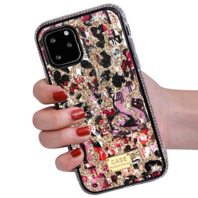 China 100% Eco-friendly Phone Case Cartoon Glitter Rhinestone Girls Women Ladies TPU+PC Phone Case Covers For iPhone 12 Pro Max for sale