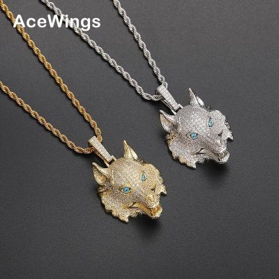 China Hiphop CN418 Iced Out Mens Jewelry Brass CZ Pendants Hip Hop Necklace For Women for sale