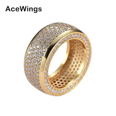 China Hiphop R005 Brass Mirco Setting CZ Stone Hip Hop Ring All Iced Out Men CZ Stone Rings for sale