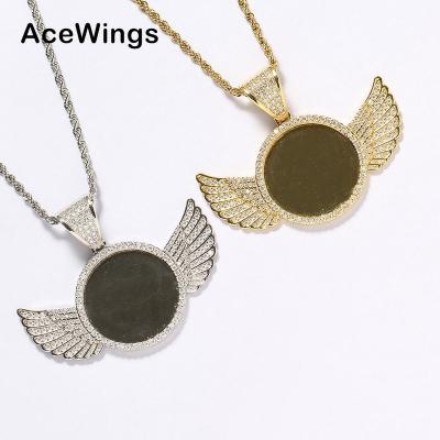 China blingJewelry Brass Cubic Men's Pendants Photo Hiphop PP04 Zircon Hip Hop Necklace for sale