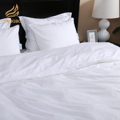 China Nondisposable Bamboo Fiber Duvet Cover Bedding Sets White Jacquard Bedding Sets for sale