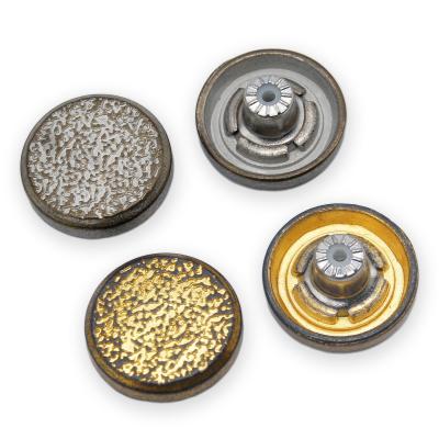 China Sustainable Alloy Zinc China Factory Decorate High Tech Denim Metal Jeans Buttons For Garment for sale