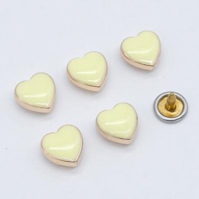 China Factory leather heart shape decoration child rivet nickel free metal rivet for clothes jeans for sale