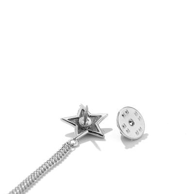 China Washable Stars Chain Fiscal Year Flat Brooch New Fashion Design for sale