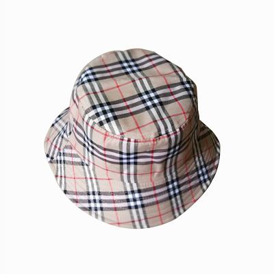 China Wholesale Character Wide Brim Cotton Stripe Plain Bucket Hat Summer Outdoor Sport Reversible Casual Sun Hat for sale