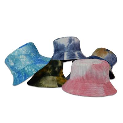 China Custom Embroidery Logo Reversible Bucket Hats Cotton Link Fashion Image Dye Empty Bucket Hat Unisex for sale