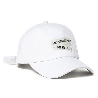 China COMMON Logo Cotton Mens 6 Panel Custom Baseball Cap Embroidered Baseball Hat for sale