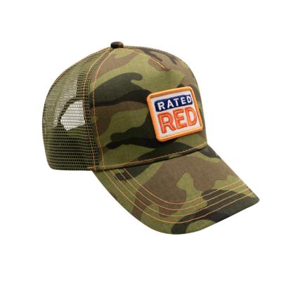 China COMMON Fast Delivery Wholesale Breathable Camouflage 5 Panel Custom Foam Mesh Trucker Hat In Bulk for sale