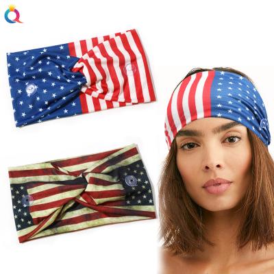 China Popular Wholesale Custom Made Yoga Headband Sport Head Band Man Women Women Grooming Headband With Button for sale