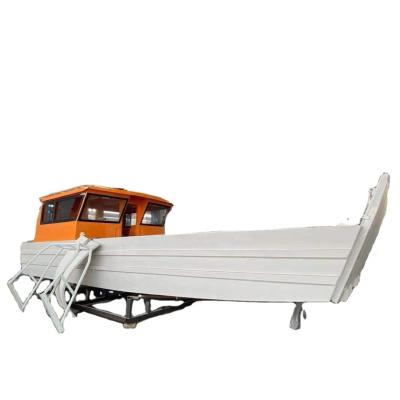 China Working/Fishing 11m Landing Barge Aluminum Ferry Liner For Truck Car Excavator With Cabin for sale