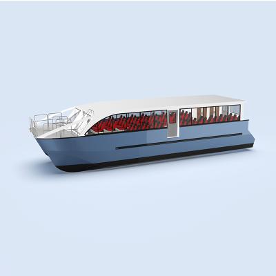 China Work/Fishing 2022 Luxurious 15m Catamaran Ocean Liner Ferry Boat Aluminum Water Taxi With Engine Installed In The Bilge for sale