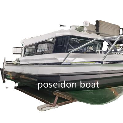 China Fishihng V 7.5m deep aluminum yacht luxury boat fishing aluminum boat with motor for sale for sale