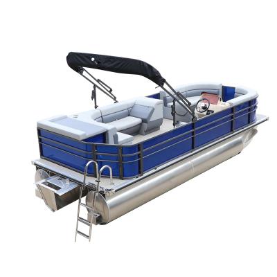 China 7m Aluminum Fishing Boat Family Pontoon Boat 23ft Fishing For Sale for sale