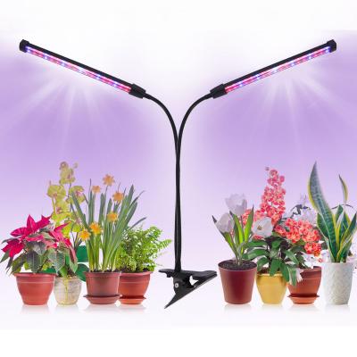 China Seed Seed Growing 2 Heads Auto Timer 9 Dimmable Burst Plant Grow Light Led Clip For Growing Light for sale