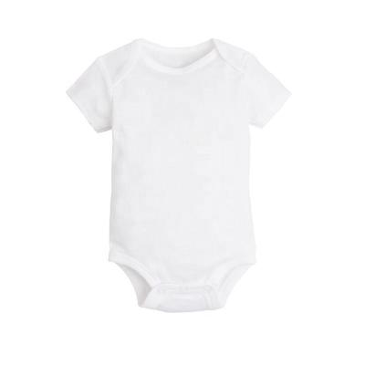 China Factory OEM/ODM/In-stock Long Sleeve/Short Sleeve Newborn Baby Romper/Long Sleeve Solid Color Infant Clothes Sleeveless White Blank Jumpsuit With Custom Logo W008 for sale