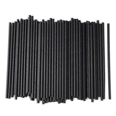 China Free Sample Biodegradable Eco Friendly Black Paper Straw 6mm Disposable Cool Drinking Straw Black, 1000 Paper Straws for sale