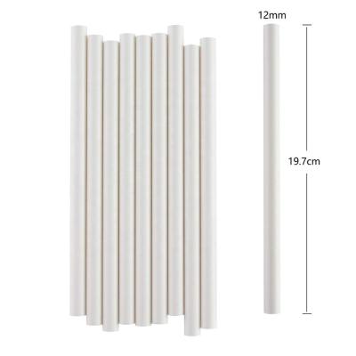 China 2500pcs Paper SR 12x197mm Four Layer Biodegradable Craft White Bubble Sold Color Paper Straws, Dye Free Paper Straws For Tapioca for sale