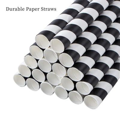 China Large Paper Straws 12mm Best Quality Paper Drinking Straws Big Size Eco-Friendly Ready Stripe Paper Red Bubble Tea for sale