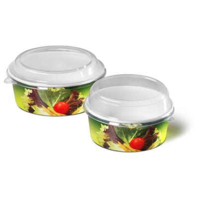 China PE COATED WATER OIL RESISTANT SR Restaurant Wholesale Take Out Custom Box Paper Salad Bowl for sale