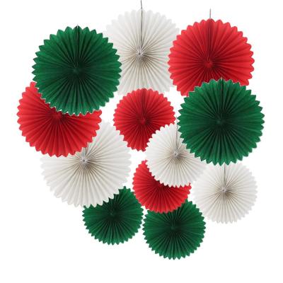 China SR 15cm Colorful Hanging Tissue Paper Fans 20cm, Multi Color Rosettes Party Decorations Fiesta Party Honeycomb Tissue Paper Fan for sale