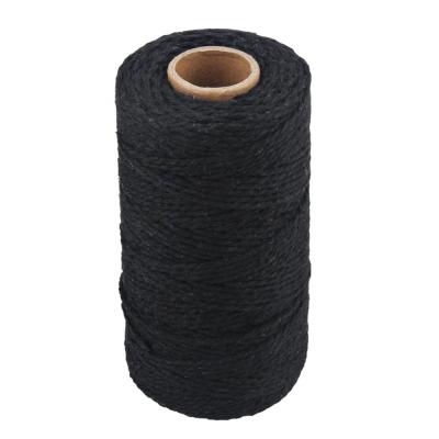 China Gift wrap SR 100m 2mm elegant black bakers twist cuerdas de algodon wholesale, black twine colored cotton rope 2mm for sale