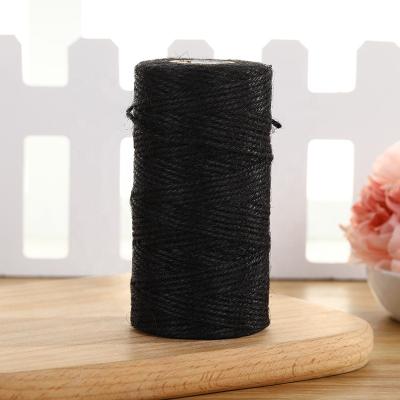 China Gift Wrapping 2mm Colored Jute Twine, Black Jute Twine for sale