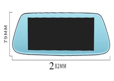 Chine Miroir de vision d'arrière d'affichage d'affichage à cristaux liquides de 2,8 pouces renversant la caméra construite dans le microphone à vendre