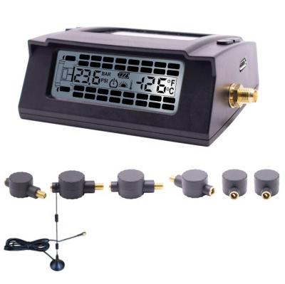 China Solar Powered Wireless TPMS Tyre Pressure Monitoring System For Truck / Trailer / Bus for sale