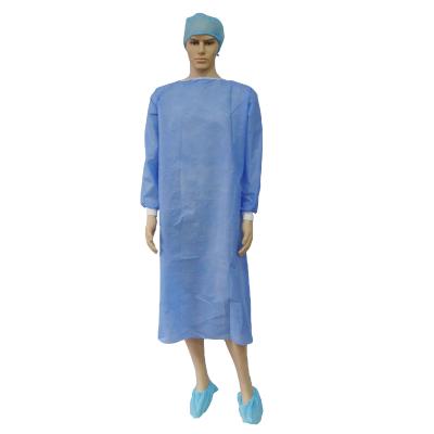 China Comfortable Soft Disposable Medical Nonwoven Non-Sterile Waterproof Protective Clothing Coverall Suit Without Boots Cover for sale