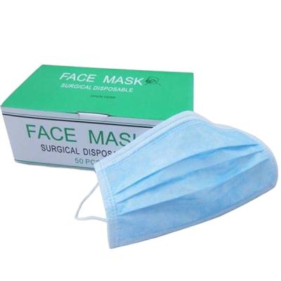 China Eco - Friendly Disposable Nonwoven 3 Ply Earloop Face Mask for sale