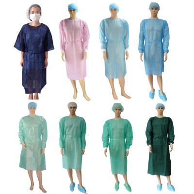 China Nonwoven Lab Isolation Gown Medical Isolation Gown Protective Clothing Men And Woman Hospital Gown for sale