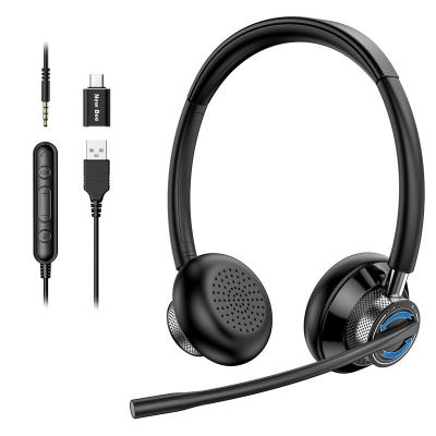 China 20-20KHz Comfortable To Wear Noise Canceling Earphone Wired Microphone Headset With Microphone For Computer for sale