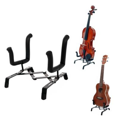 China Multifunctional Ukulele Violin Musical Instrument Accessories Metal Violin Stand Ukulele Stand for sale