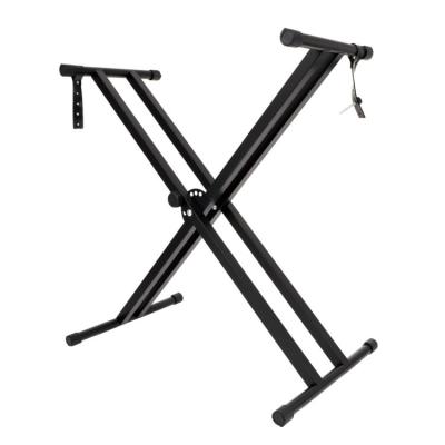 China Piano playing factory piano stand type large double X keyboard stand professional keyboard accessories for sale