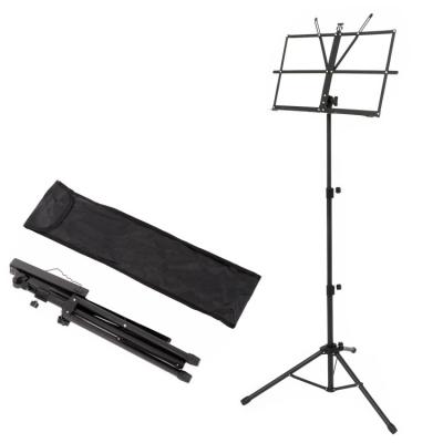 China Foldable Music Sheet Size Adjustable Metal Note Keyboard Sheet Music Stand for sale