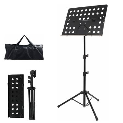 China Bestselling Music Sheet Large Adjustable Music Conductor Sheet Holder Foldable Music Stand for sale