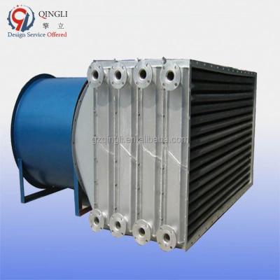 China High Efficiency Industrial Hot Water To Air Heat Exchanger With Fan for sale