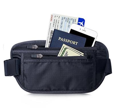 China Large Best Selling Men Money Belt Travel Anti-theft Waterproof Wallet With Hidden RFID Blocking For Passport Key Phone Holder for sale