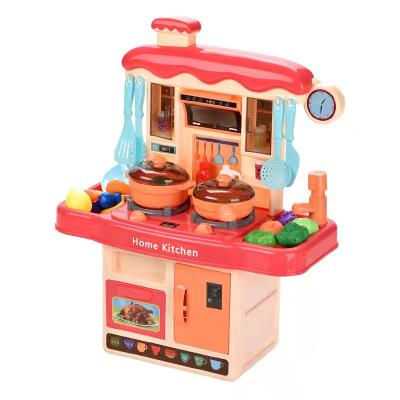 China High Simulation Kids Educational Play Toy Healthy Light Pretend To Play Kitchen Set Toy With Simulated Steam for sale