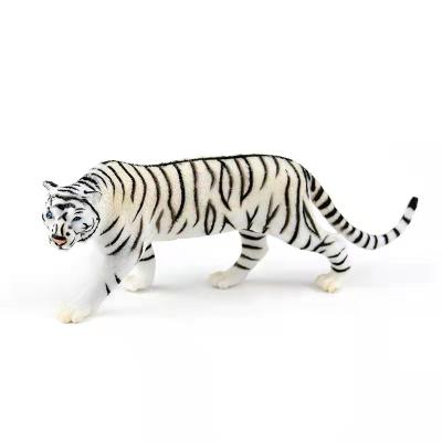 China 3D Model Children Educational Toy Animal Safe Plastic White Tiger PVC Model Material for sale