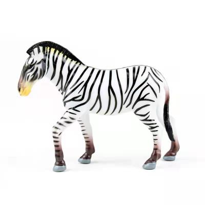 China 3D Model Children's African Zebra Animal Realistic Model Toy High Quality PVC Material In Stock for sale