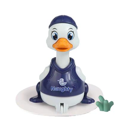 China DIY TOY Hot Sale Cute Animal Cheap Toy No Need Battery Pressing Duck Shape Vehicle For Children for sale