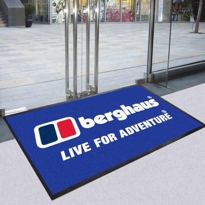 China Custom Factory Logo Carpet Door Mat Washable To Floor To Keep Cleaning for sale