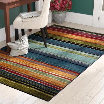 China New Desgin Bartlett Striped Tufted Blue /Orange/Green Hot Selling CLASSIC Printed Area Rug for sale