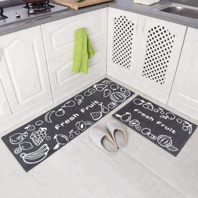 China Kitchen Waterproof Decorative Non-slip Printed 100% Nylon Mat for sale