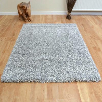 China Anti-skid twilight rugs silver mix ivory Shaggy Rugs With Hight Quality for sale