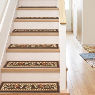 China CLASSIC Custom Printed Oriental Non Slip Stair Tread Mat for sale